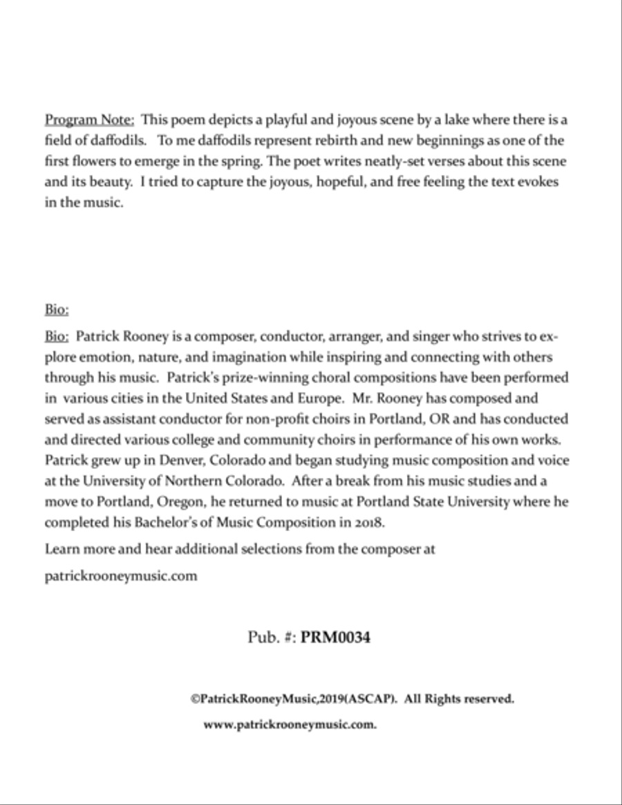 Daffodils Choir scores gallery preview page 3