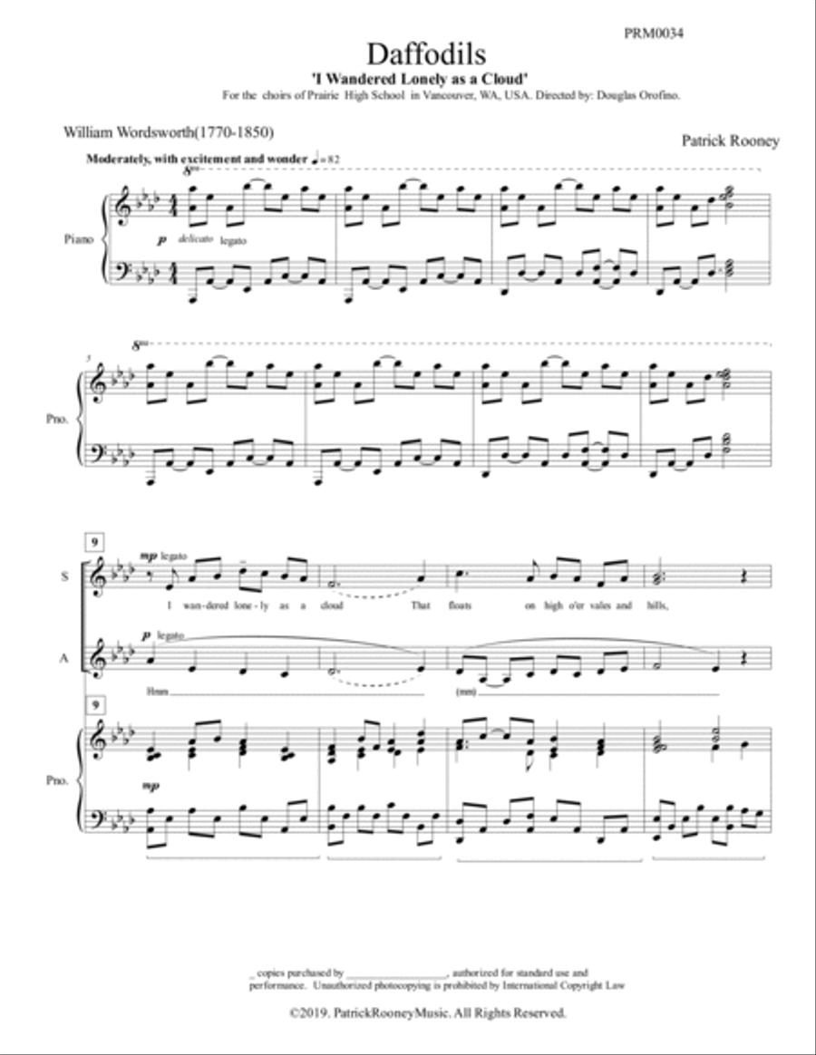 Daffodils Choir scores gallery preview page 4