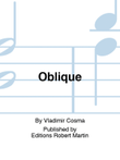 Oblique, pour violoncelle