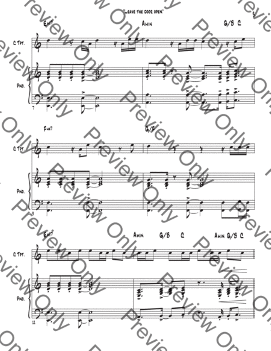 Leave The Door Open C Trumpet scores gallery preview page 4