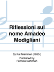 Riflessioni sul nome Amadeo Modigliani