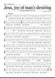 JESU, JOY OF MAN'S DESIRING by Bach - easy version for Banjo (Tablature) and piano with chords