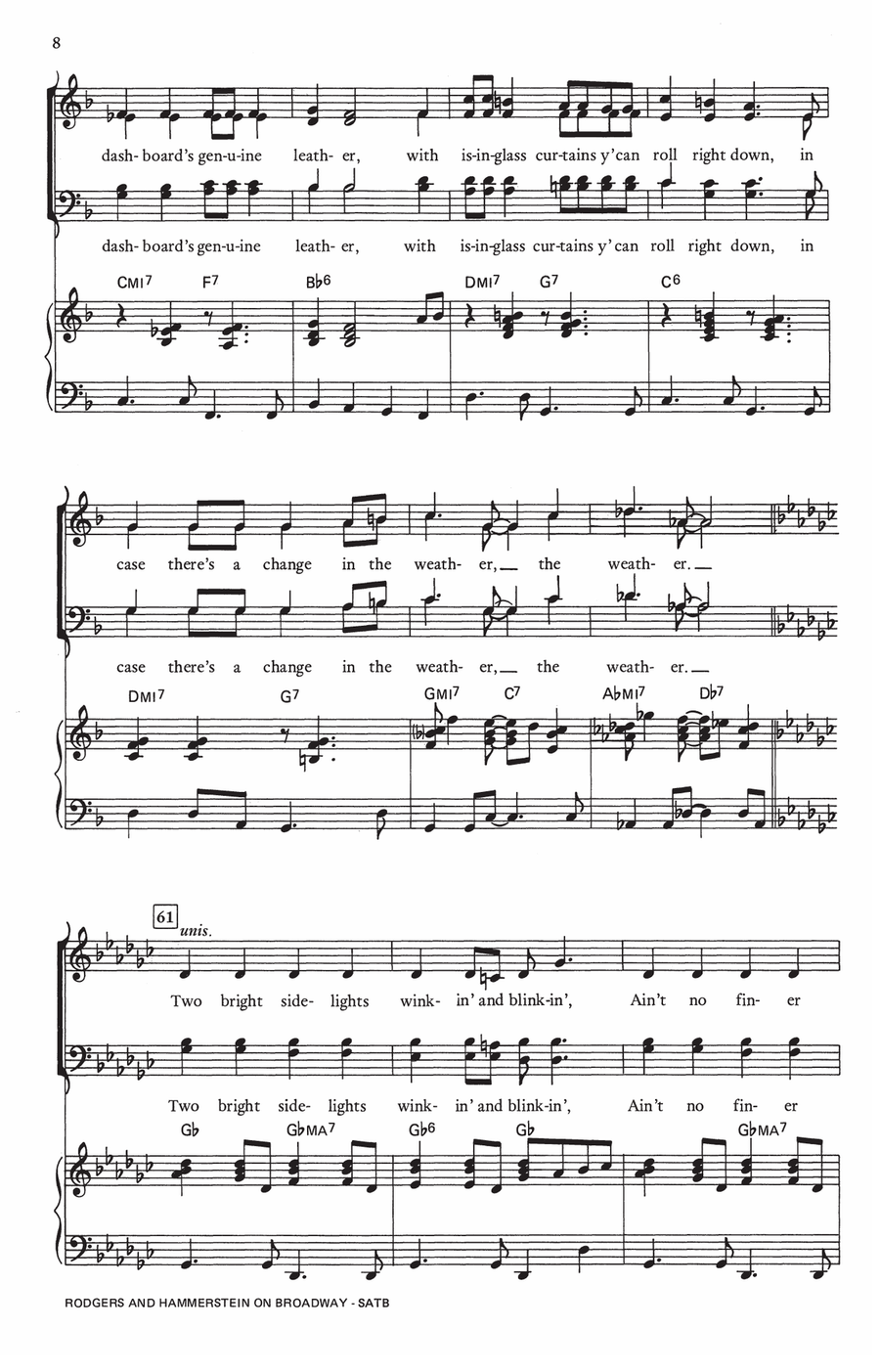 Rodgers and Hammerstein On Broadway (Medley) (arr. Mac Huff) 4-Part scores gallery preview page 6