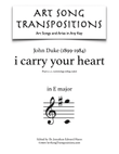 I Carry Your Heart