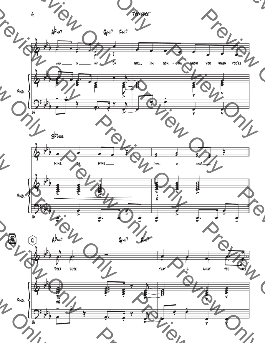 Treasure Piano, Vocal scores gallery preview page 6
