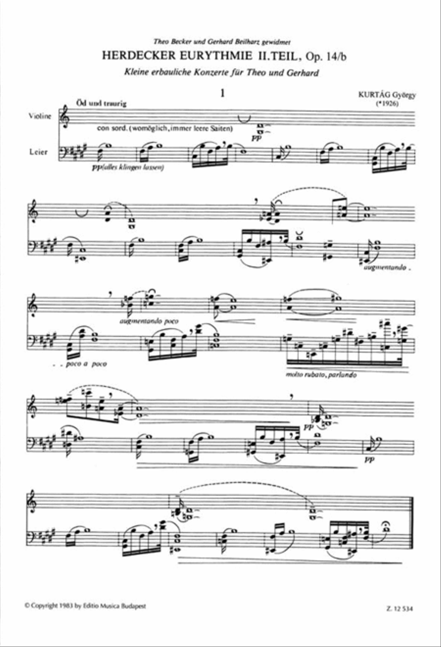 Herdecker Eurythmie op. 14b II Violin scores gallery preview page 2