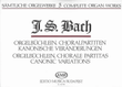 Sämtliche Orgelwerke V Orgelbüchlein, Choralparti
