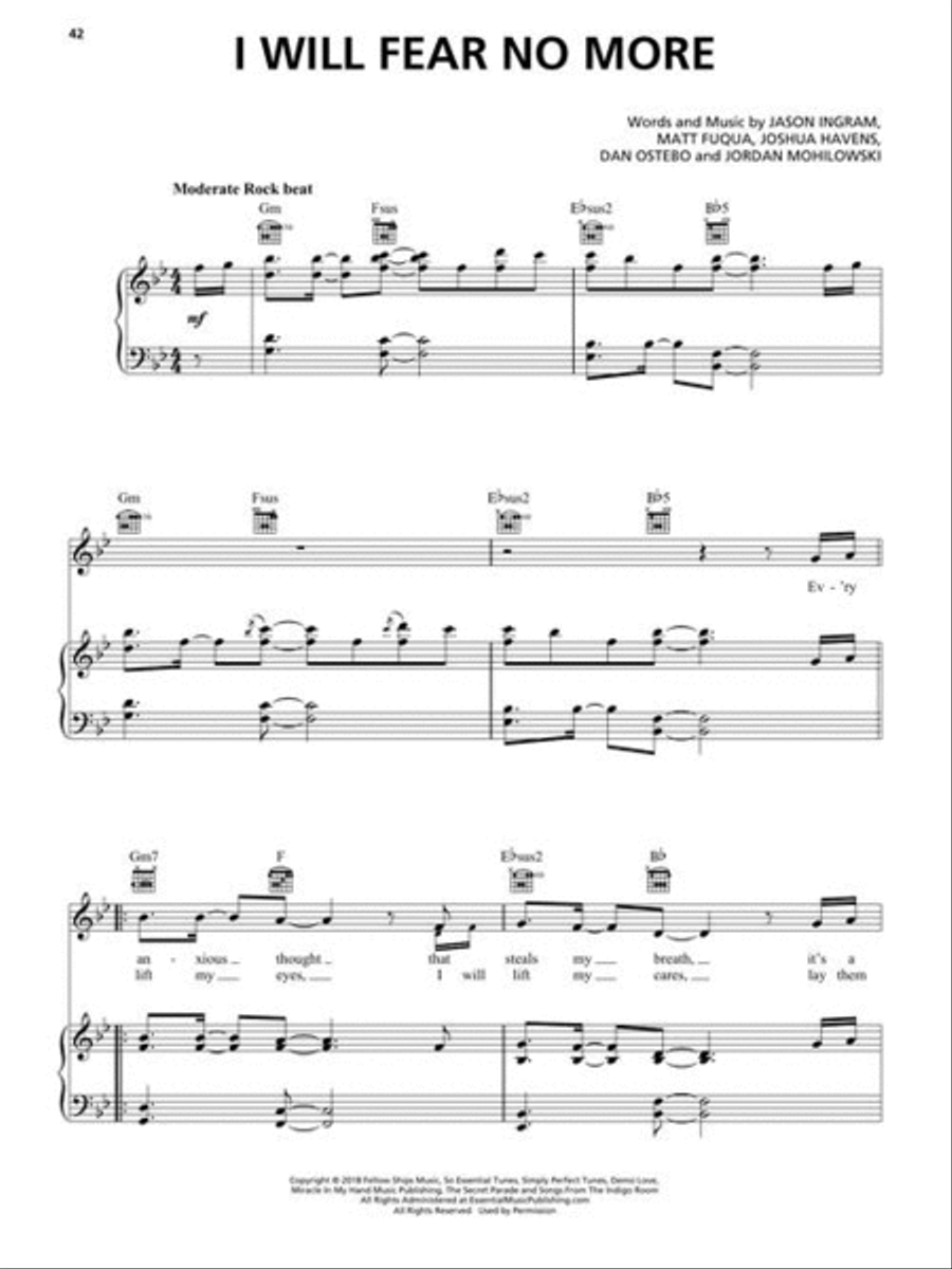 Top Christian Hits of 2020-2021 Piano, Vocal, Guitar scores gallery preview page 6