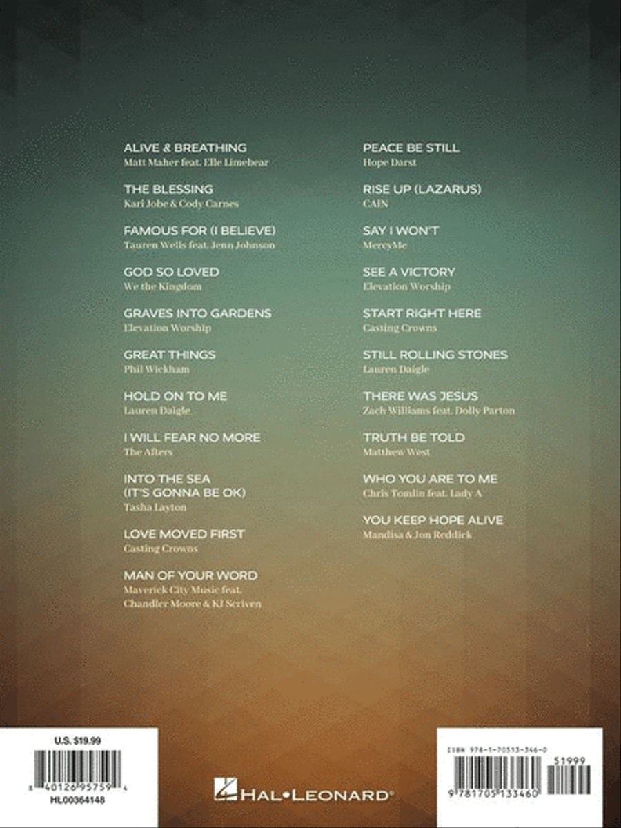 Top Christian Hits of 2020-2021 Piano, Vocal, Guitar scores gallery preview page 8
