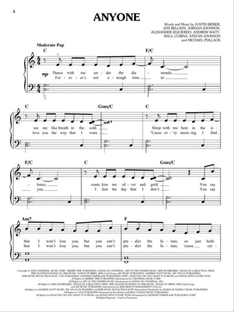 Chart Hits of 2020-2021 Chart Hits of 2020-2021 Easy Piano scores gallery preview page 6