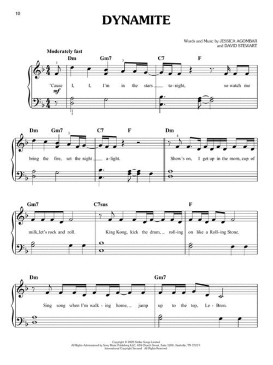 Chart Hits of 2020-2021 Chart Hits of 2020-2021 Easy Piano scores gallery preview page 7