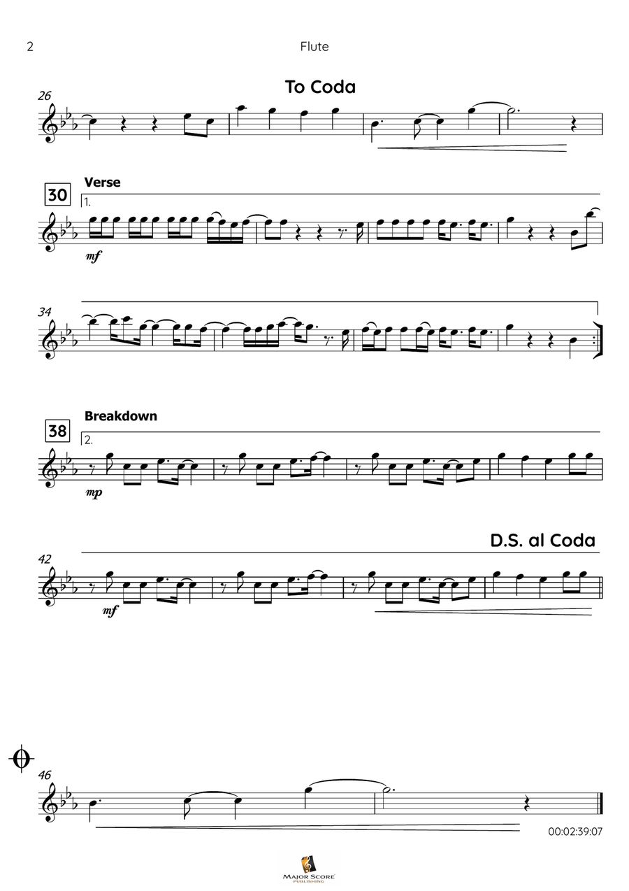 Treasure Flute Solo scores gallery preview page 3