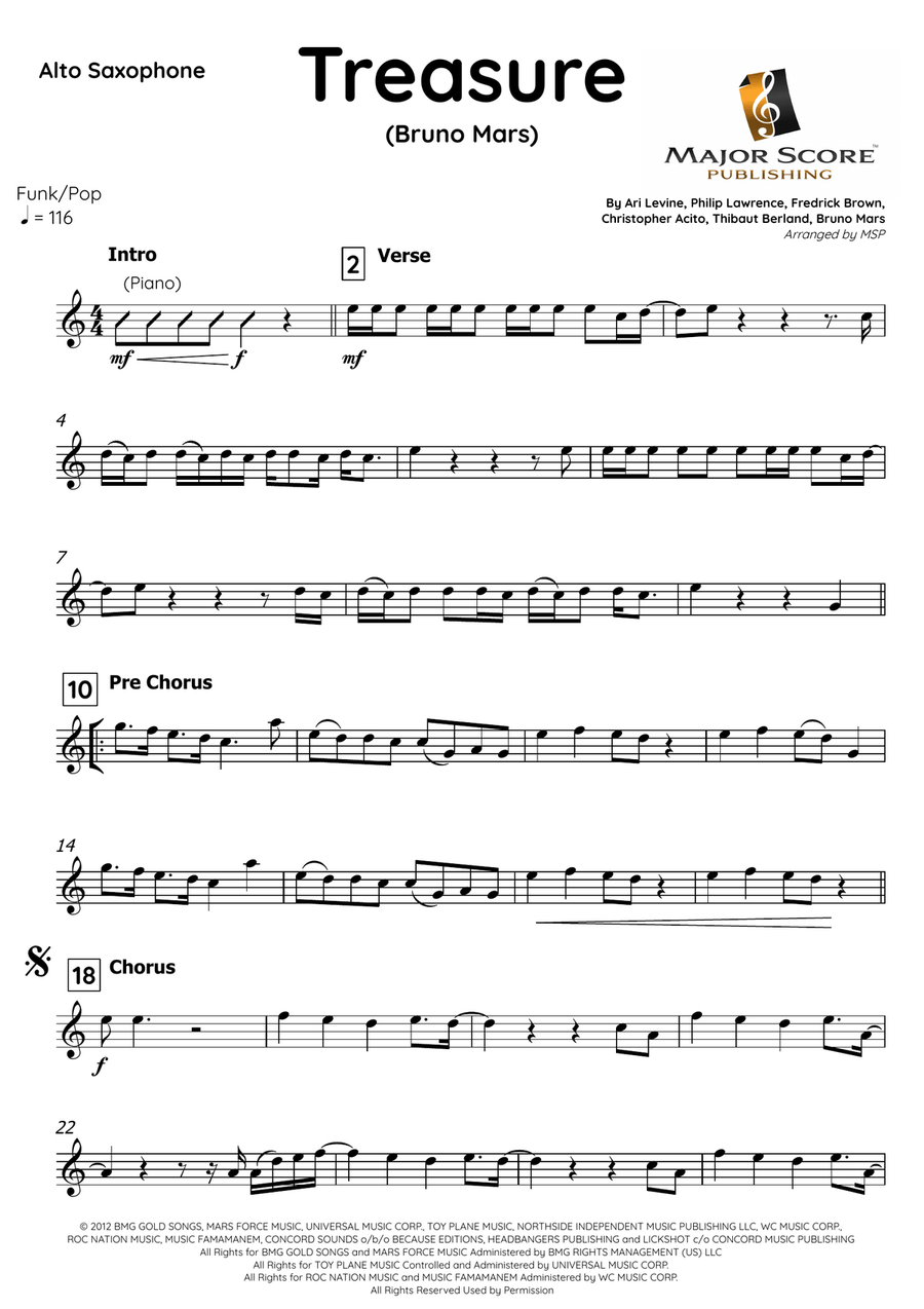 Treasure Alto Saxophone scores gallery preview page 2