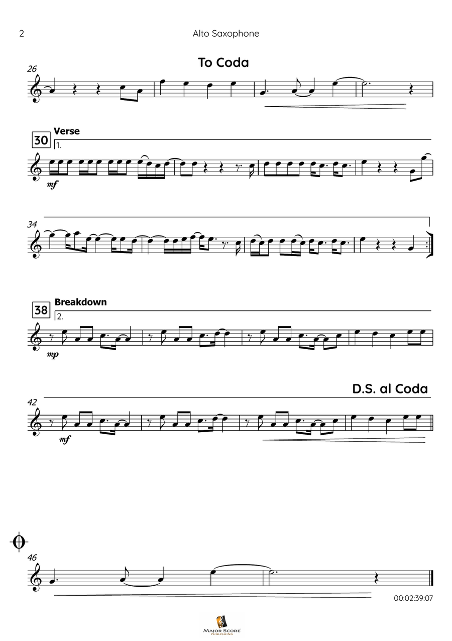 Treasure Alto Saxophone scores gallery preview page 3