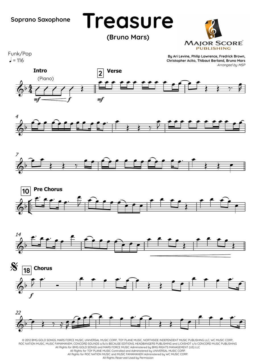 Treasure Soprano Saxophone scores gallery preview page 2