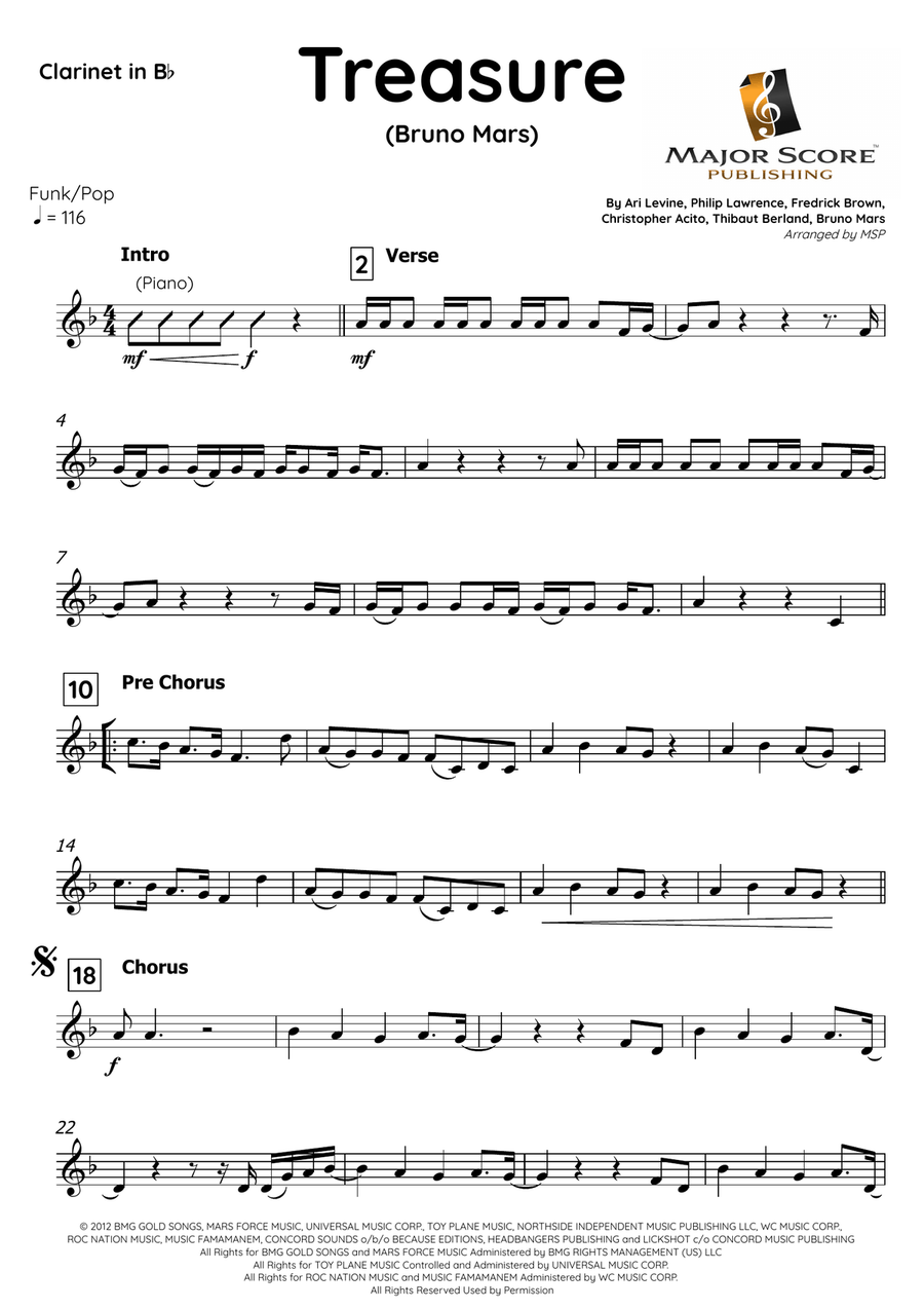 Treasure B-Flat Clarinet scores gallery preview page 2