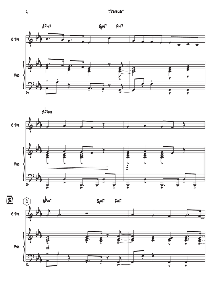 Treasure C Trumpet scores gallery preview page 4