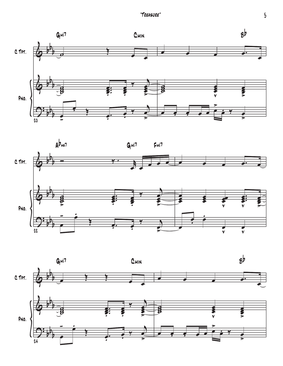 Treasure C Trumpet scores gallery preview page 5