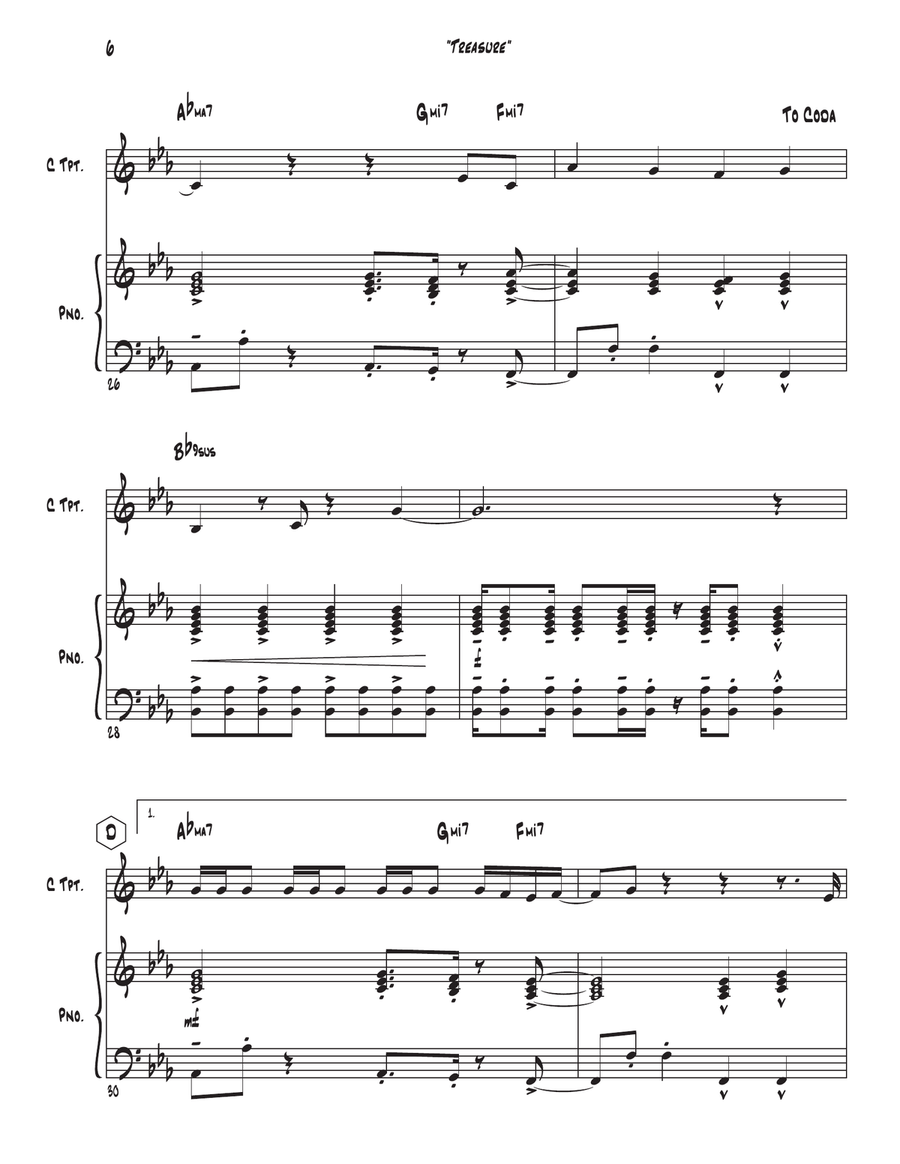 Treasure C Trumpet scores gallery preview page 6