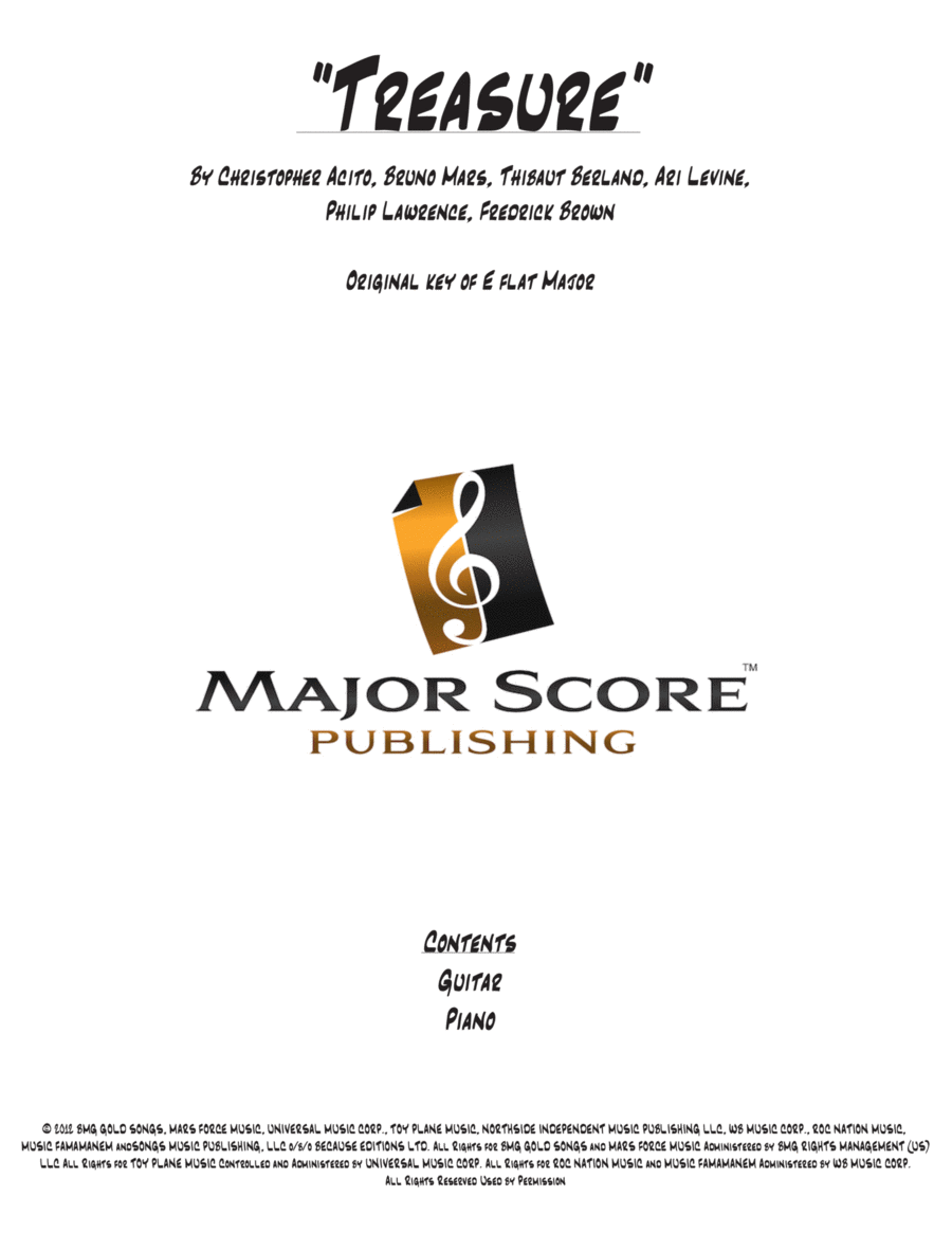 Treasure Electric Guitar scores gallery preview page 1