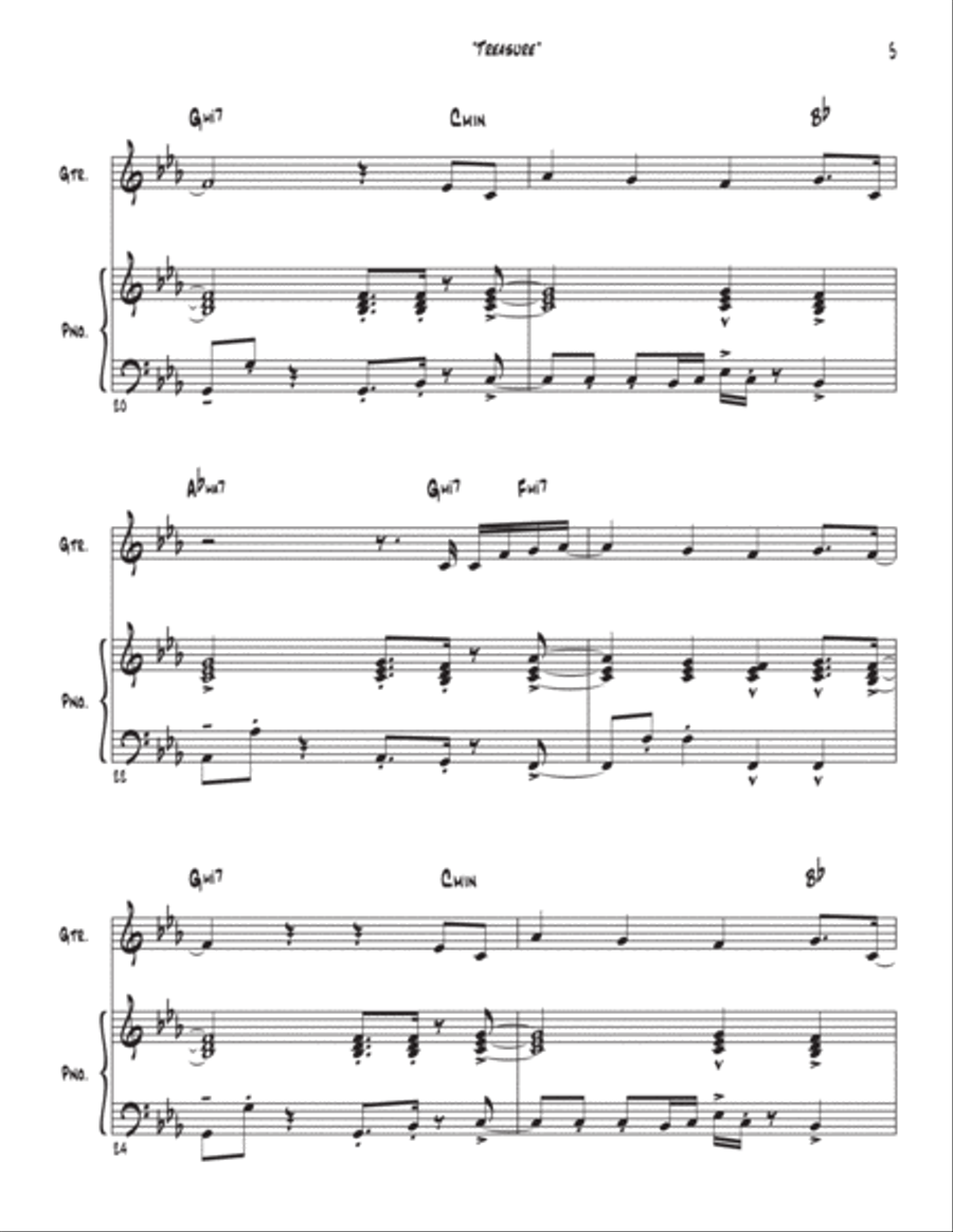 Treasure Electric Guitar scores gallery preview page 5