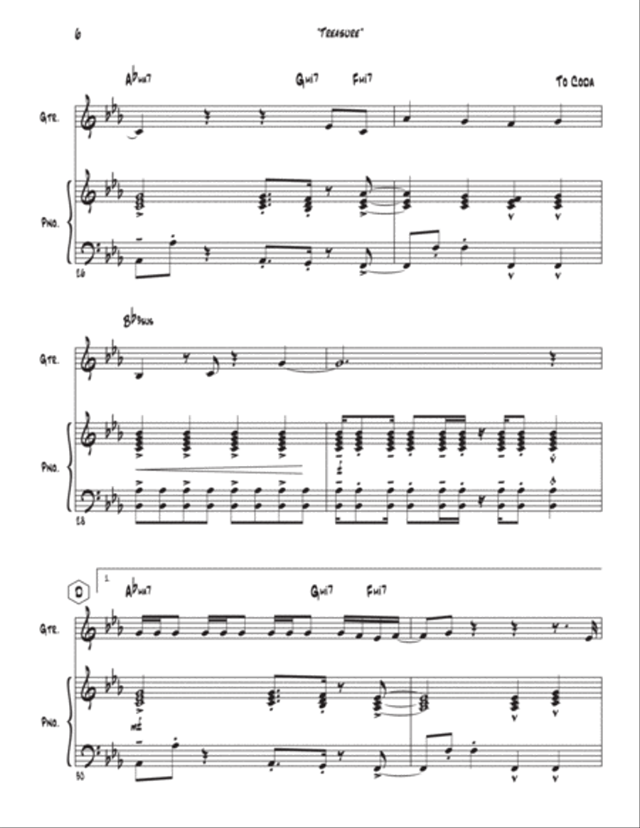 Treasure Electric Guitar scores gallery preview page 6