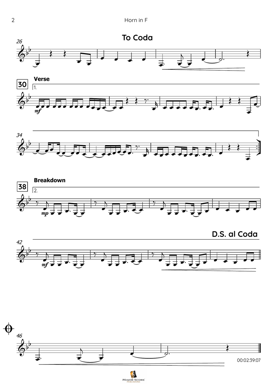 Treasure Piano scores gallery preview page 3