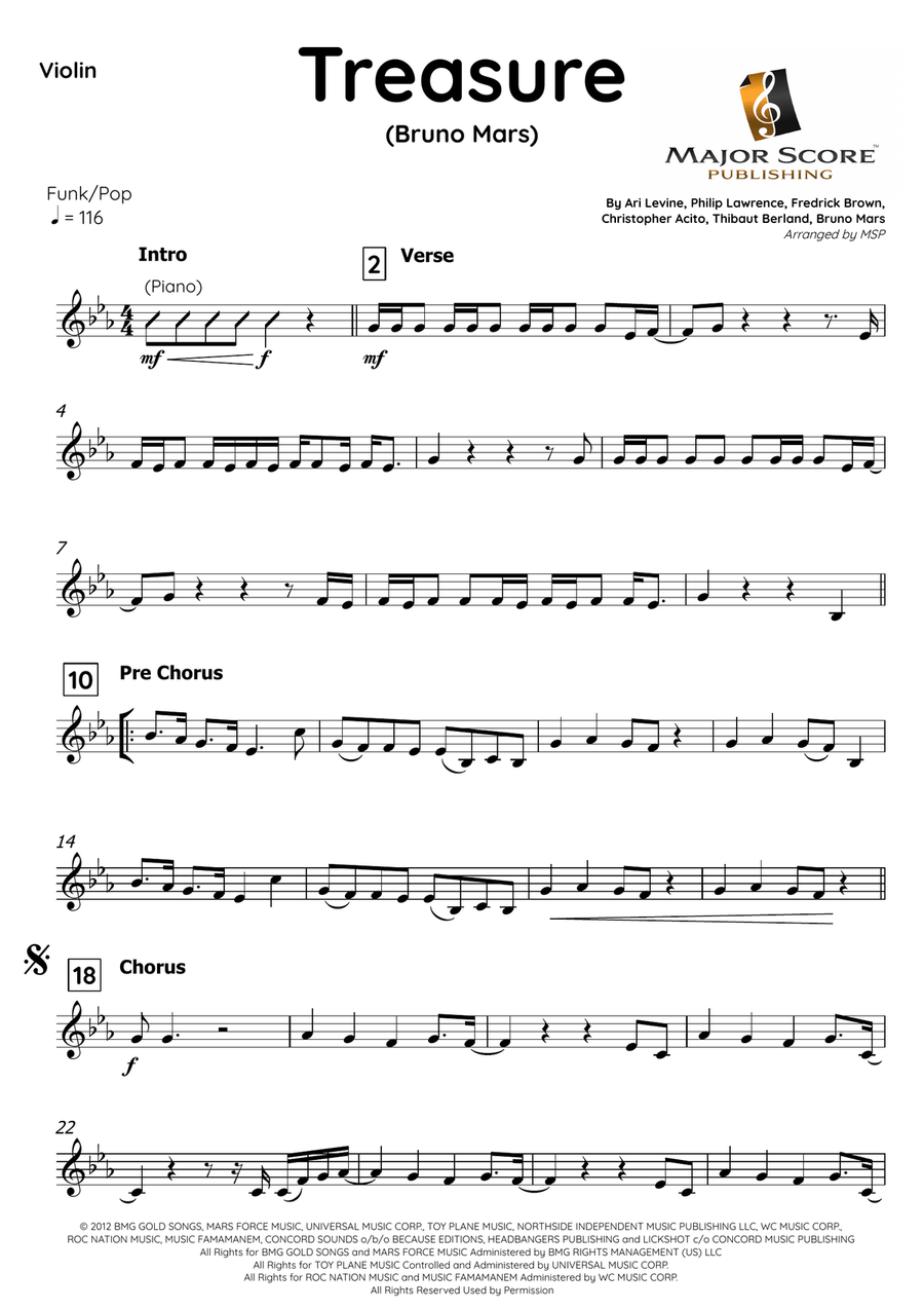 Treasure Violin Solo scores gallery preview page 2