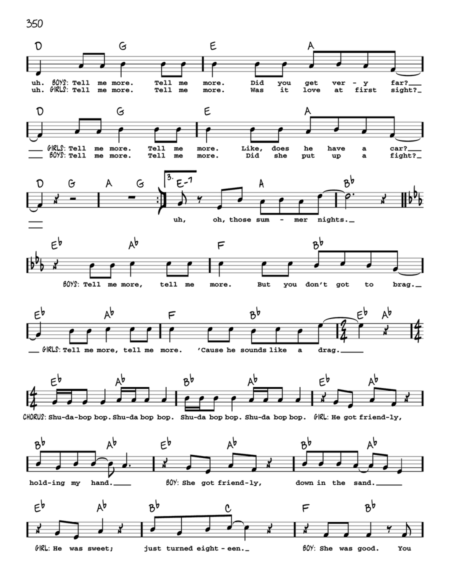 Summer Nights Summer Nights Voice scores gallery preview page 2