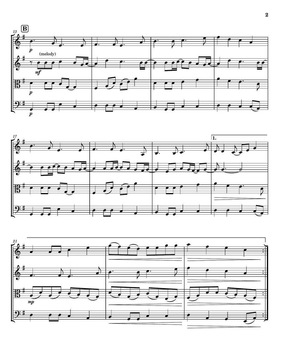 Lord, I Lift Your Name On High String Quartet scores gallery preview page 2