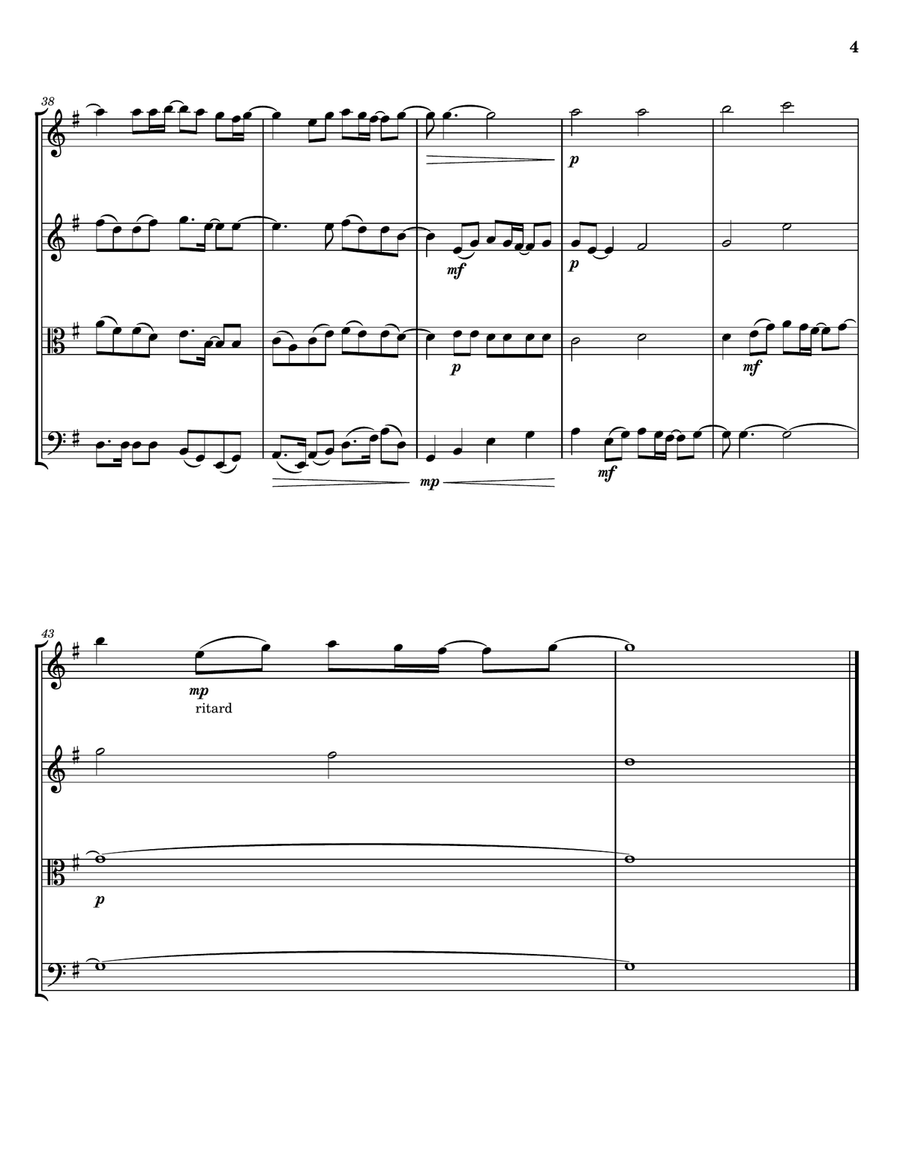 Lord, I Lift Your Name On High String Quartet scores gallery preview page 4