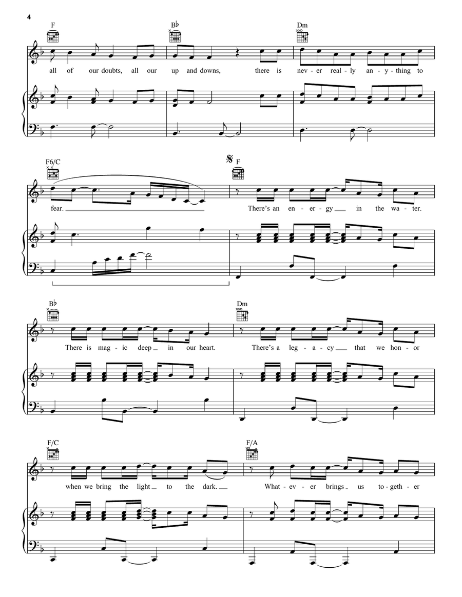 Lead The Way (from Disney's Raya And The Last Dragon) Piano, Vocal, Guitar scores gallery preview page 4