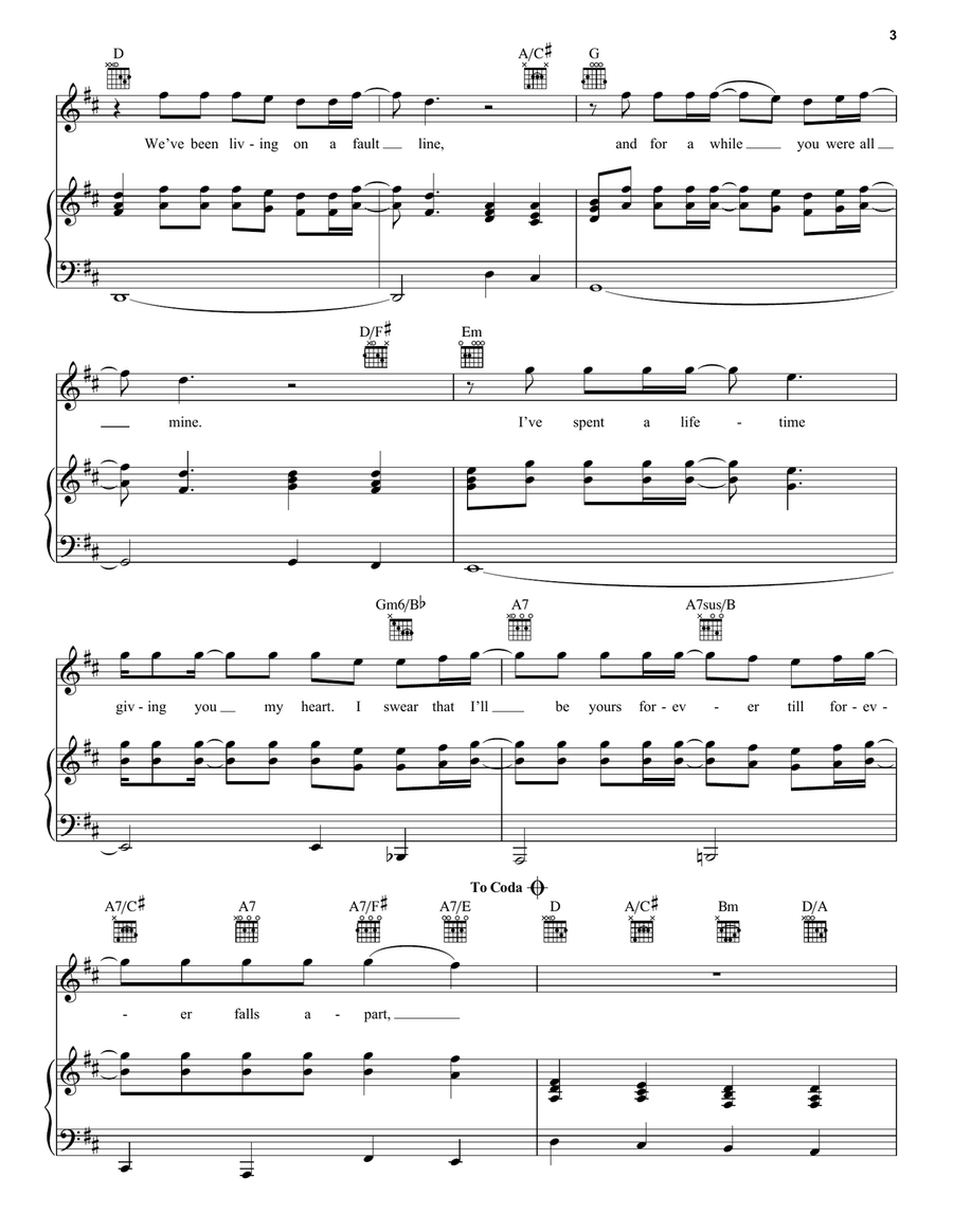 Till Forever Falls Apart Till Forever Falls Apart Piano, Vocal, Guitar scores gallery preview page 3