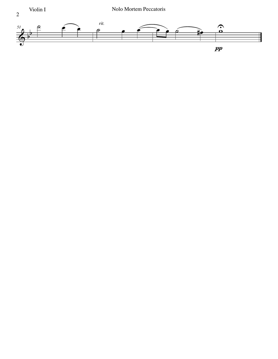 Nolo mortem peccatoris (I do not wish a sinner to die) for 4 violins Violin Solo scores gallery preview page 5