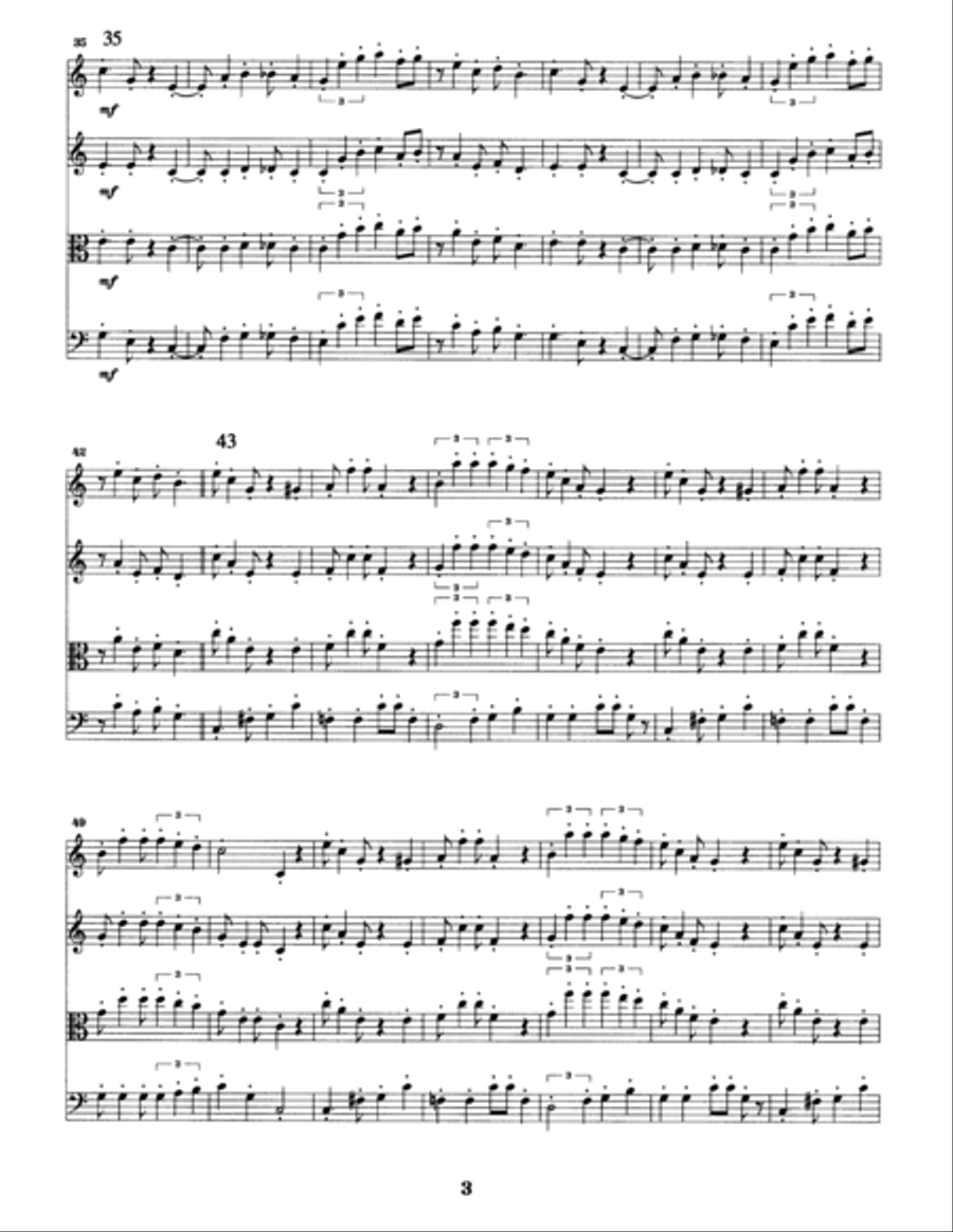 Super Mario Bros. Main Theme String Trio scores gallery preview page 3