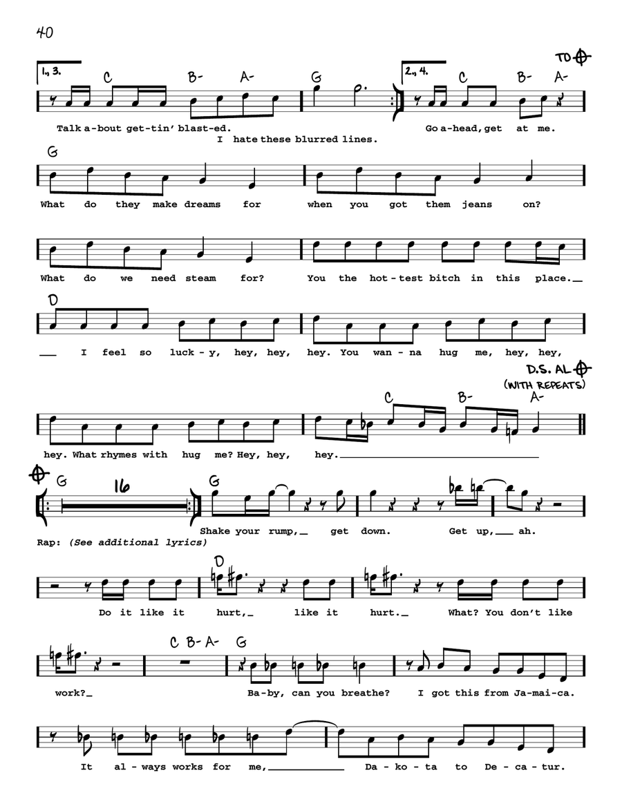 Blurred Lines Voice scores gallery preview page 2
