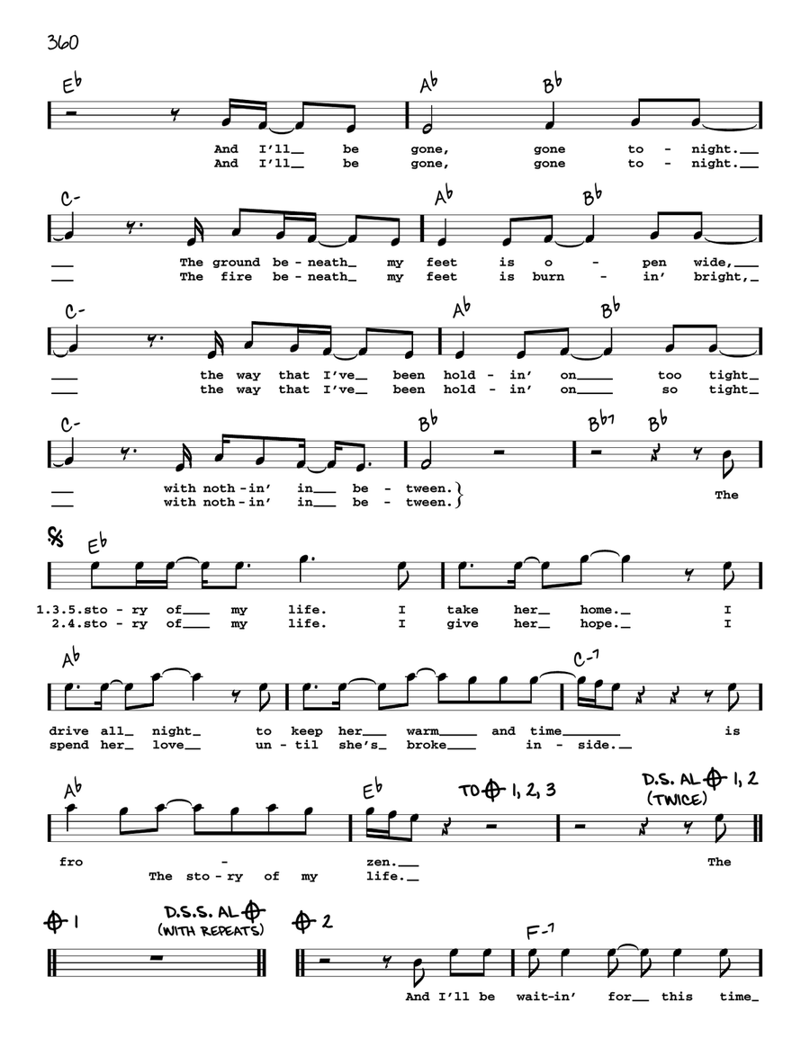 Story Of My Life Story Of My Life Voice scores gallery preview page 2