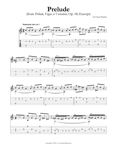 Prelude (from Prélude, Fugue et Variation, Op. 18)