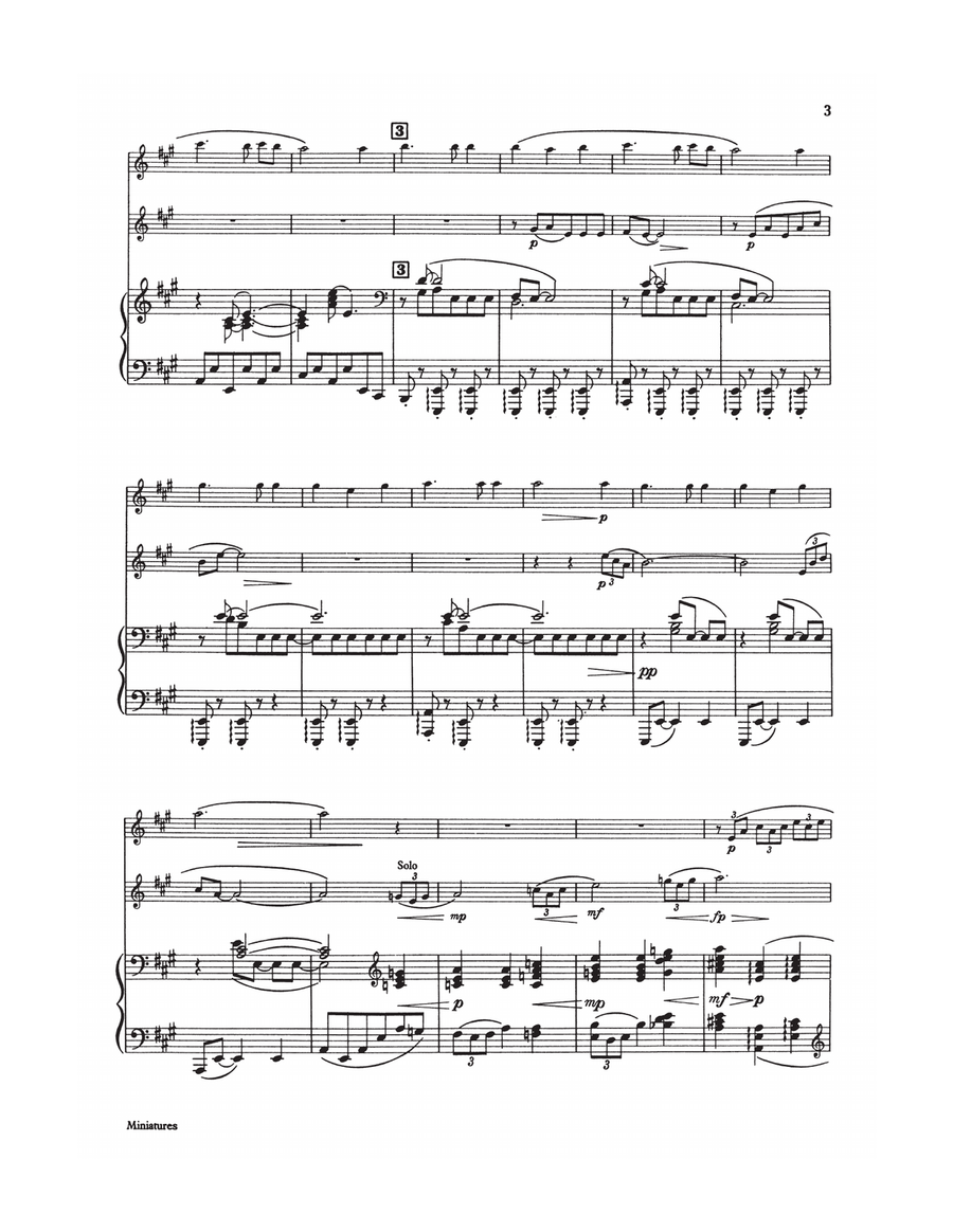 Miniatures Miniatures Flute scores gallery preview page 3