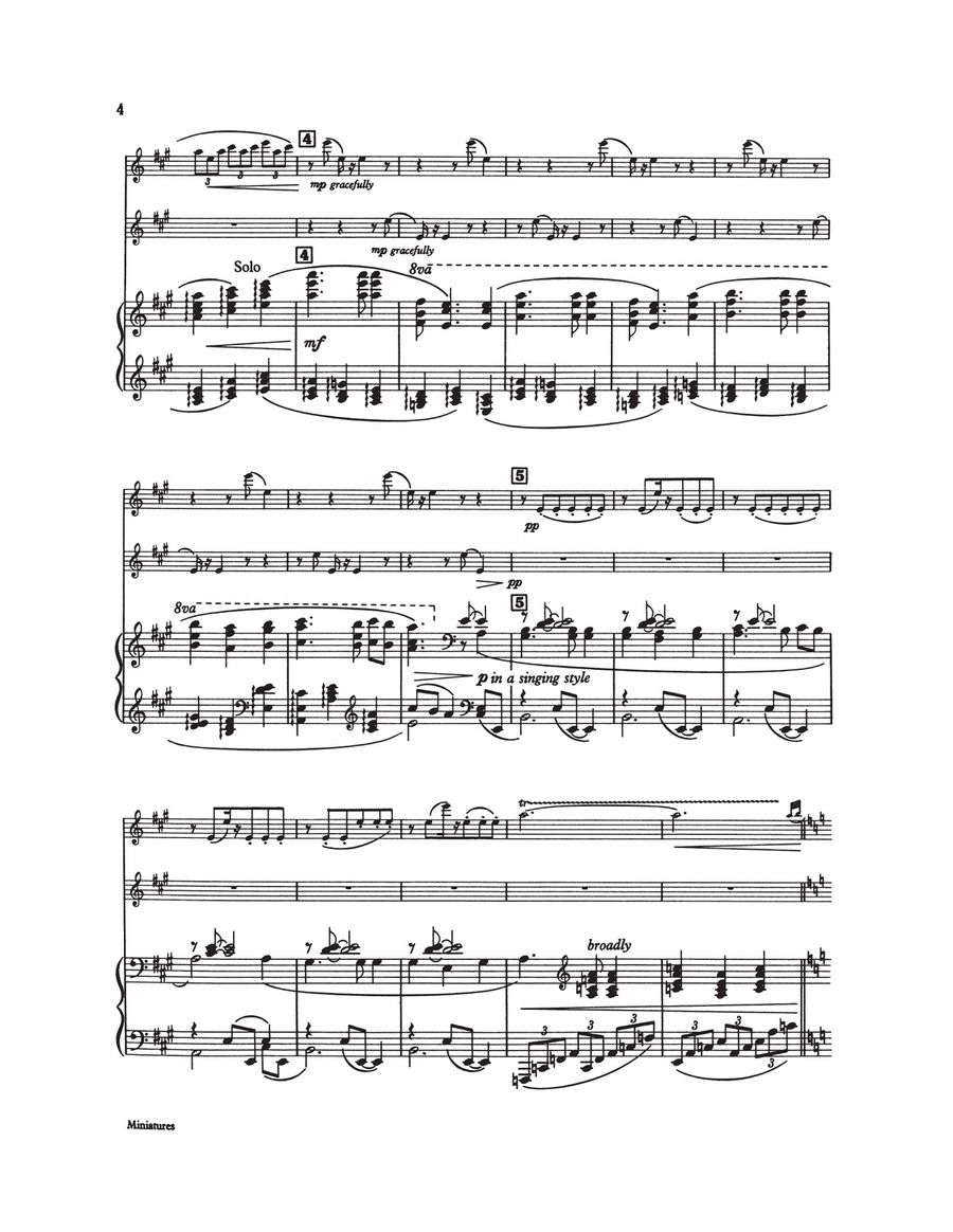 Miniatures Miniatures Flute scores gallery preview page 4