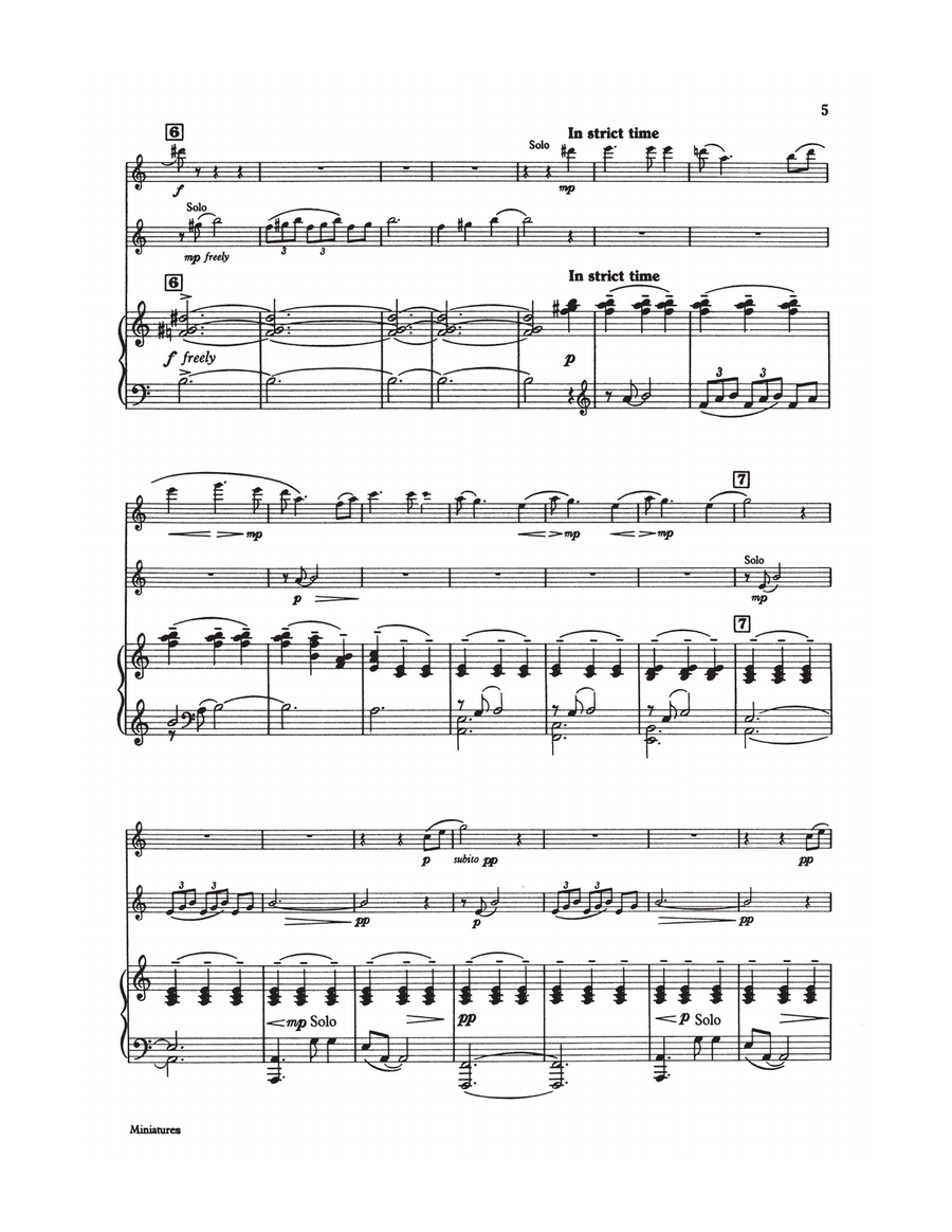 Miniatures Miniatures Flute scores gallery preview page 5