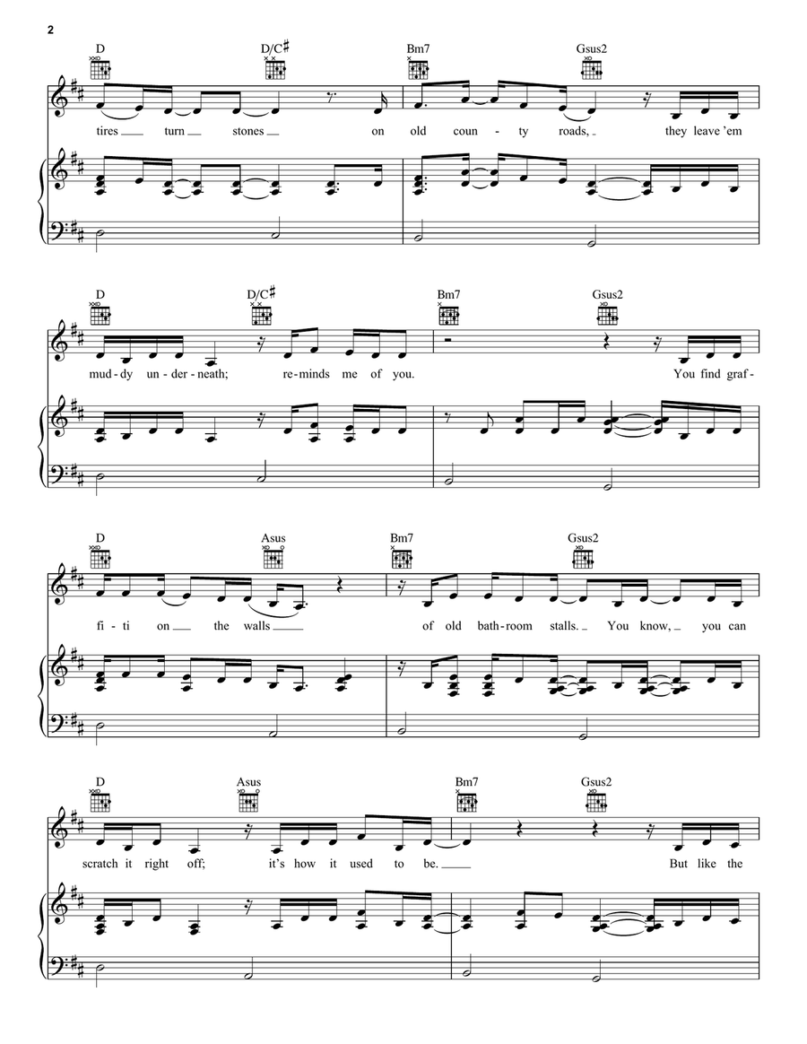 You All Over Me (feat. Maren Morris) (Taylor's Version) (From The Vault) Piano, Vocal, Guitar scores gallery preview page 2