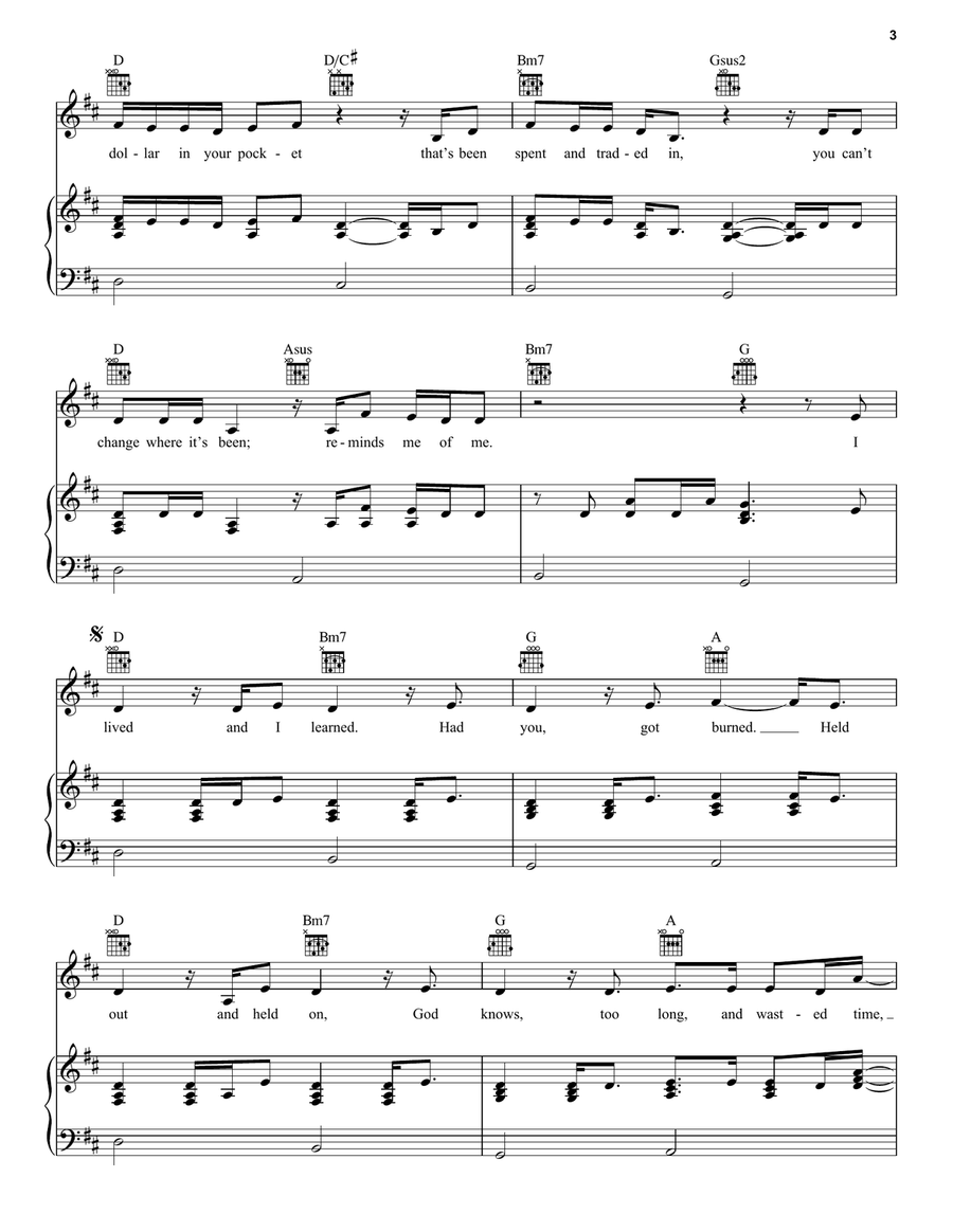 You All Over Me (feat. Maren Morris) (Taylor's Version) (From The Vault) Piano, Vocal, Guitar scores gallery preview page 3