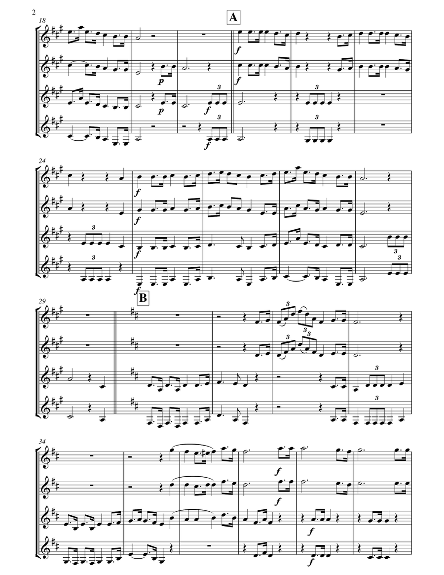Hunting Song Hunting Song Brass Ensemble scores gallery preview page 3