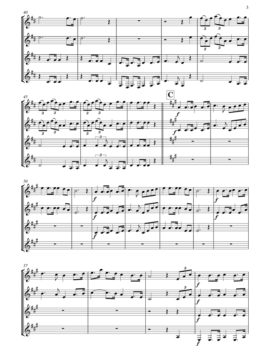 Hunting Song Hunting Song Brass Ensemble scores gallery preview page 4