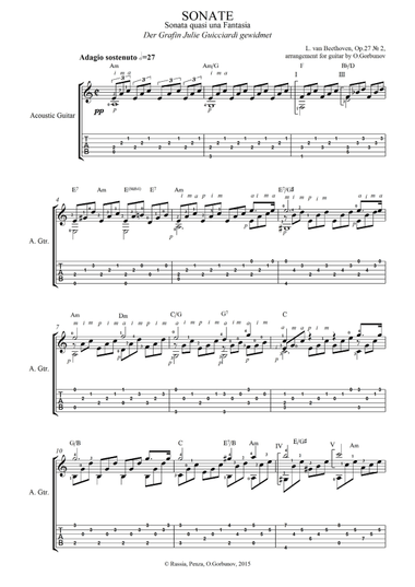 Moonlight Sonata for Guitar