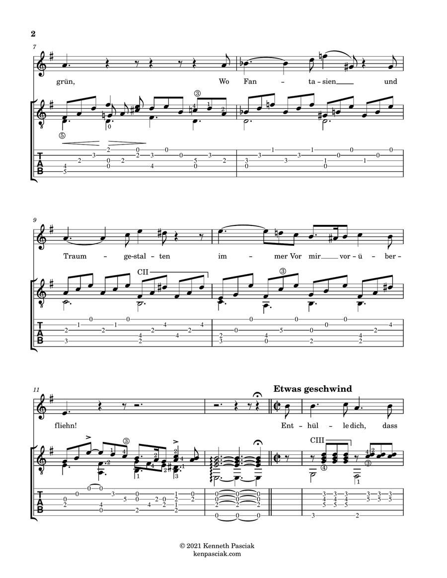 An den Mond (for Voice and Guitar) Chamber Music scores gallery preview page 4