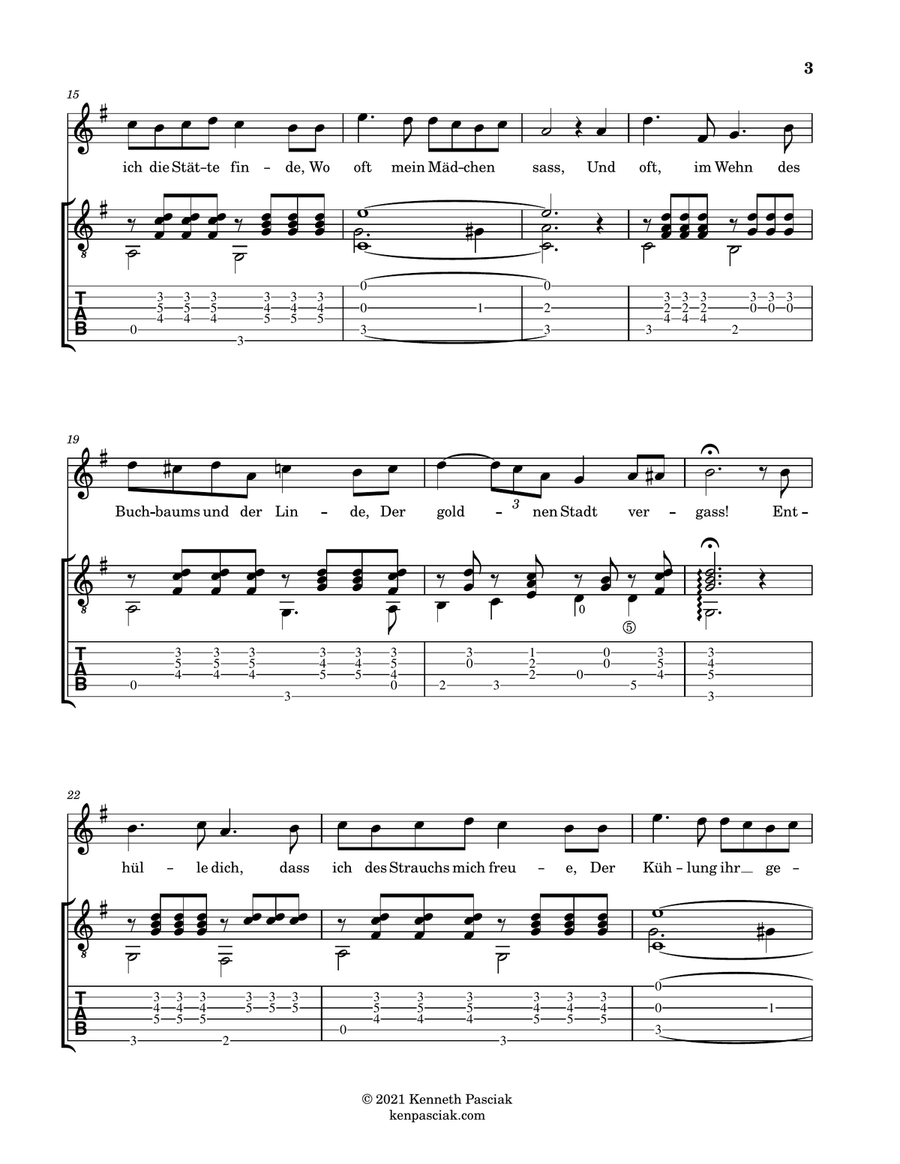 An den Mond (for Voice and Guitar) Chamber Music scores gallery preview page 5