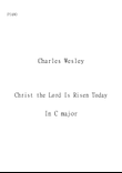 Christ the Lord is Risen Today in C Major for Piano Solo (Beginner)