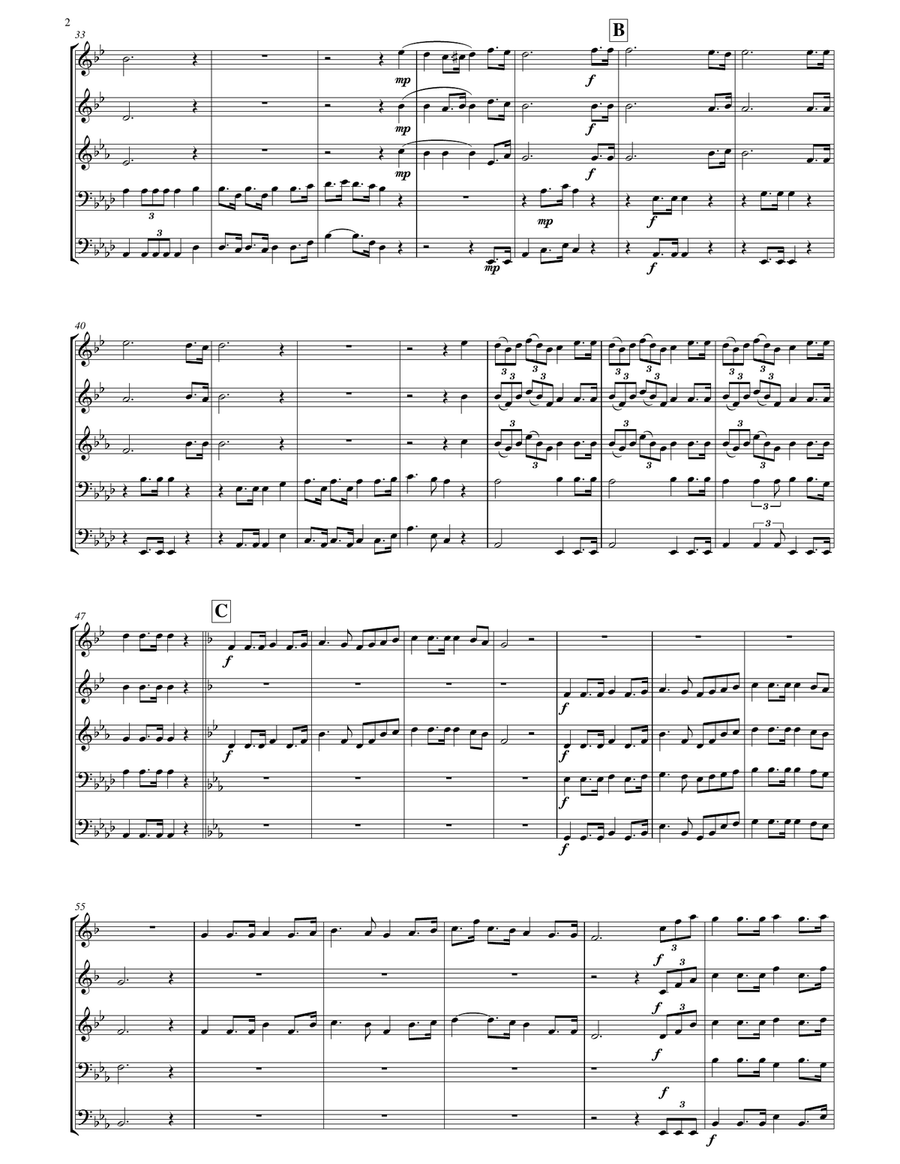 Hunting Song Hunting Song Brass Ensemble scores gallery preview page 3